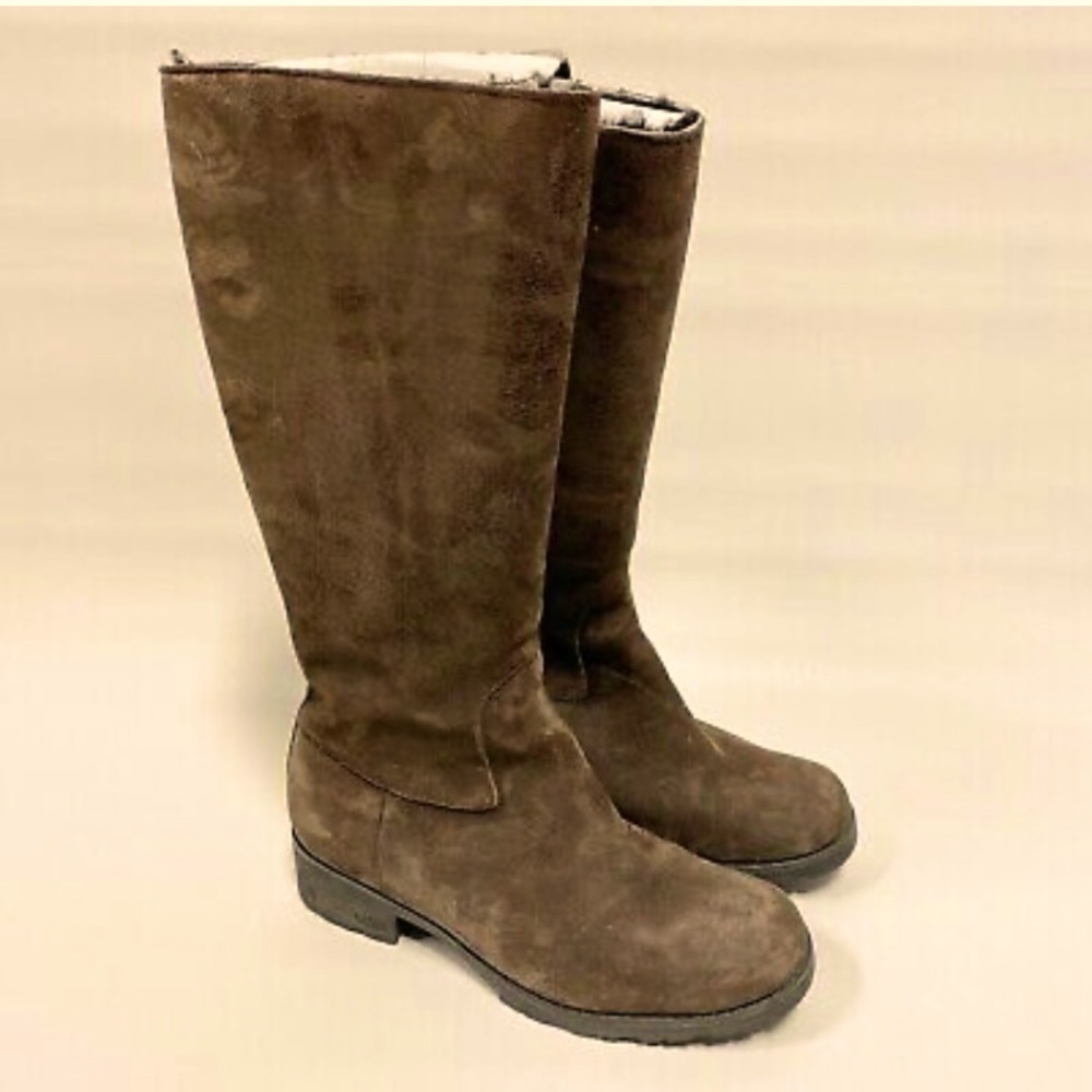 UGG Boots Brown Suede Shearling Tall Riding